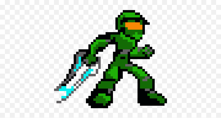 Halo Master Chief 8 Bit Clipart - 8 Bit Master Chief Pixel Art Emoji,Master Chief Emoji