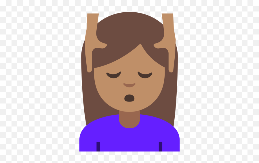 Medium Skin Tone Emoji - Emoji Massagem,Head Massage Emoji