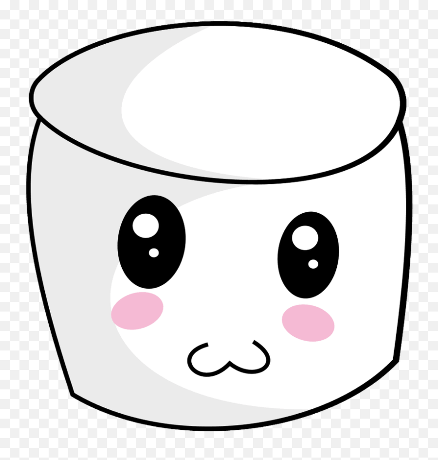 Png Files Clipart - Marshmello With A Face Cartoon Emoji,Marshmello Face Emoticon