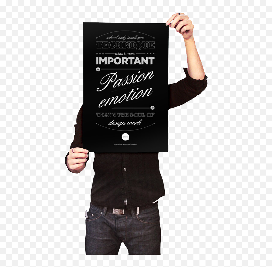 Student Housing Marketing Ideas - Man Holding Poster Png Emoji,Brand Mantra Emotion