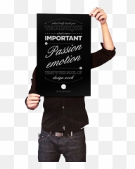 Student Housing Marketing Ideas - Man Holding Poster Png Emoji,Brand Mantra Emotion