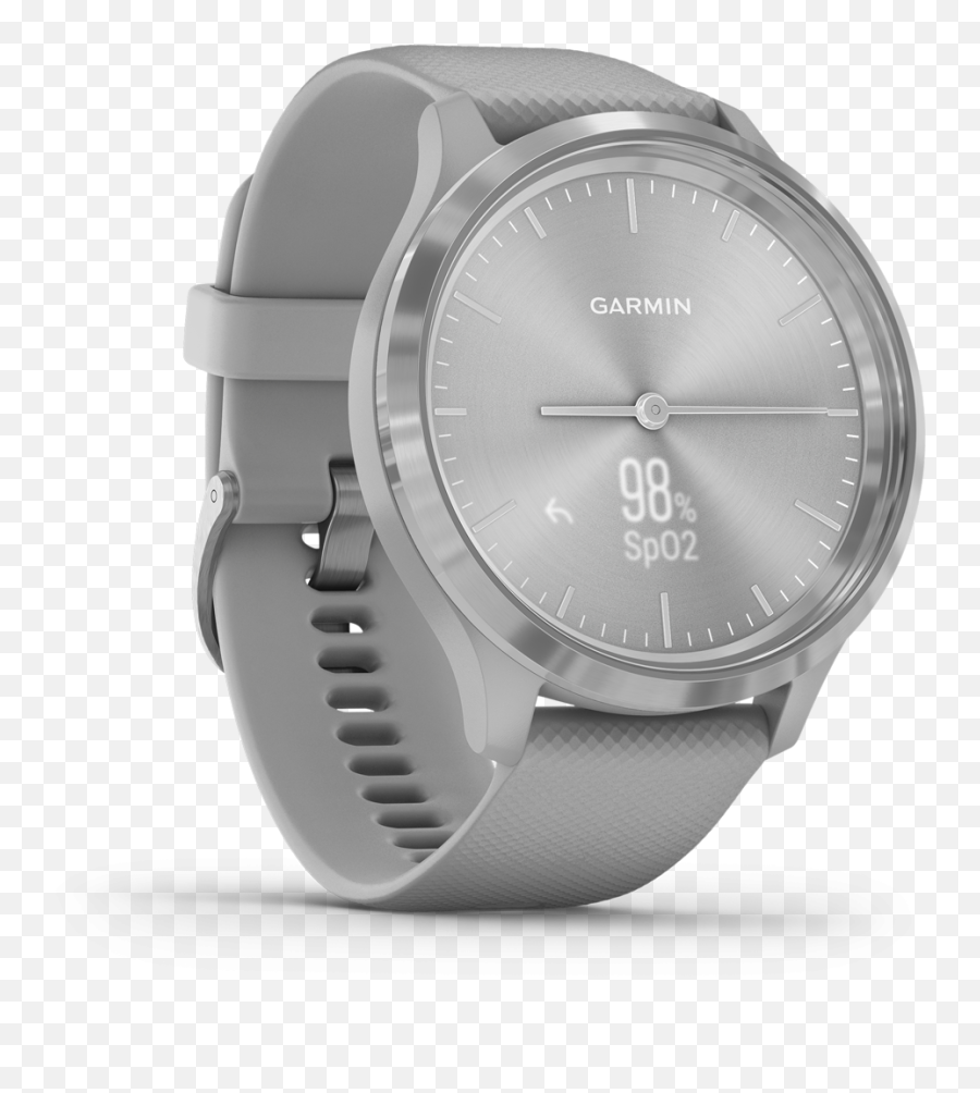 Zerge - Vivomove 3 Silver Emoji,Emotion Gray Silicone Smartwatch