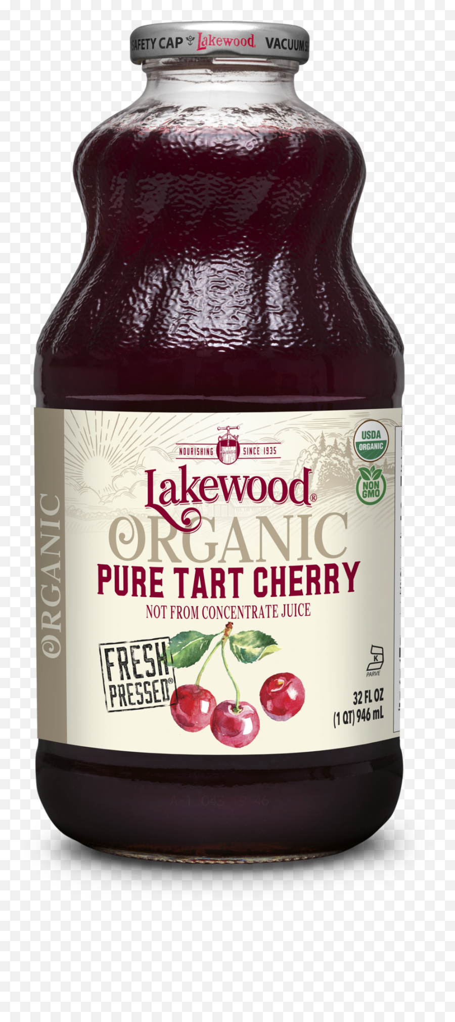 Organic Pure Tart Cherry 32oz 6 - Pack Lakewood Juice Lakewood Organic Cranberry Juice Emoji,Cherry Facebook Emoticon