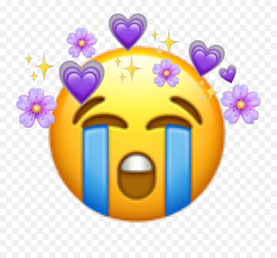 Sad Emotions Emojipurple Sticker - Crying Emoji,Emotions With Emojis Sketches