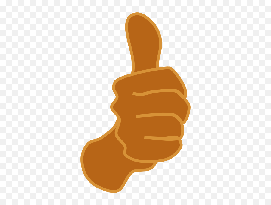 Clipart Thumbs Up Smiley - Clipartingcom Thumbs Up Brown Vector Emoji,Emoticons Thumbs Up
