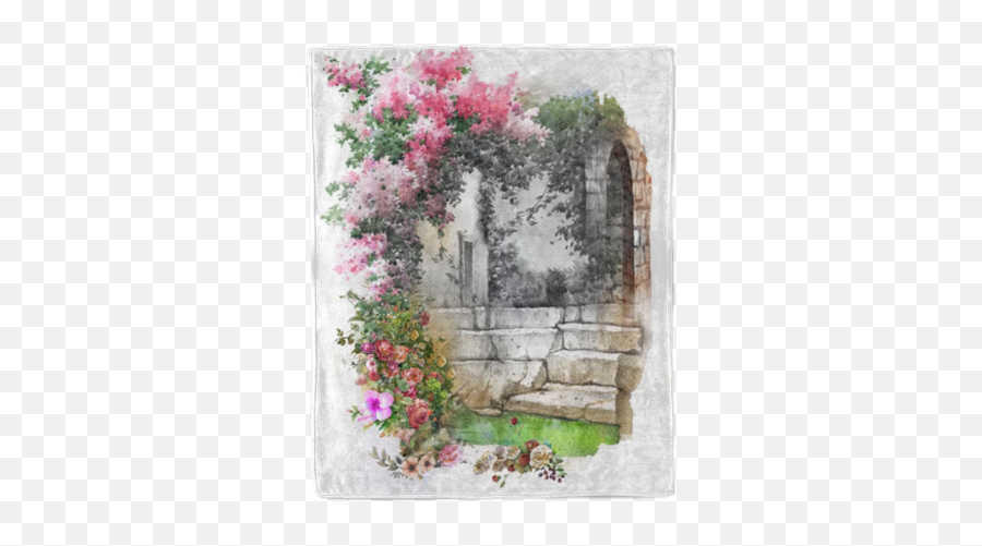 Watercolor Art Mink Touch Blanket - Watercolor Painting Emoji,Cozy Emotion