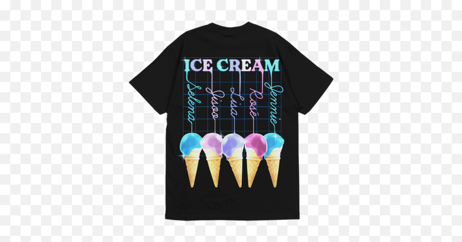 Ice Cream - Blackpink Lovesick Girl T Shirt Emoji,Ice Cream Emoji Changing Pillow