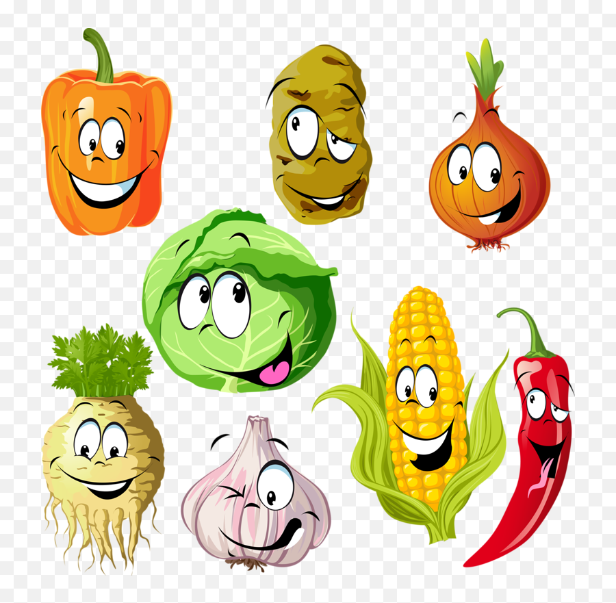 Vegetable Fruit Vegetal Drawing Dessin Animxe9 - Cartoon Vegetable Cartoon Emoji,Emoticon Fruits