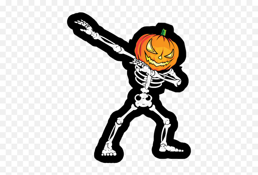 Halloween Skeletons Sticker Challenge On Picsart - Skeleton Dabbing Halloween Pumpkin Emoji,Halloween Thinking Emoji