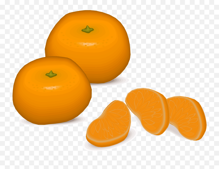 Whole Tangerines And Slices Clipart Free Download - Free Clipart Mandarin Emoji,Grapefruit Emoji