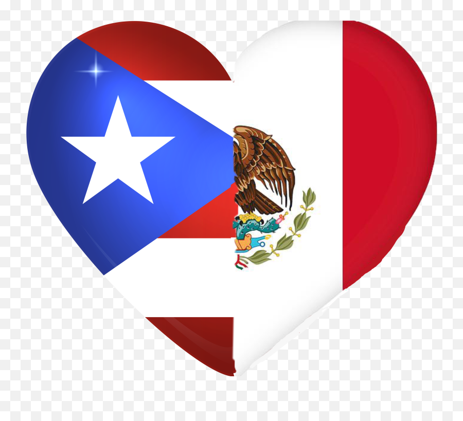 Puertorico - Mexican Flag Heart Png Emoji,Train Symbols Nyc Emoji