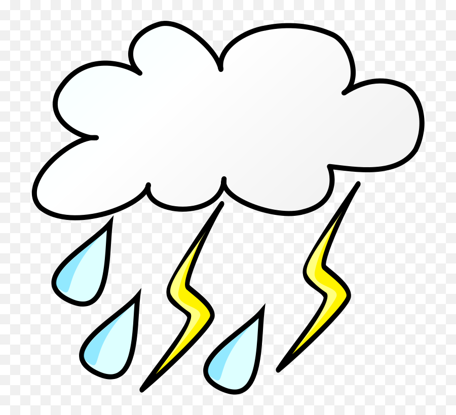 Weather Symbols Clip Art - Clipartsco Thunderstorm Clipart Emoji,Thunder Cloud Emoticon Gif