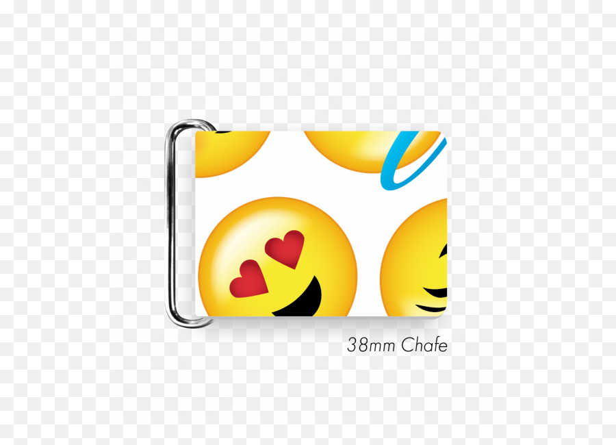 Chafe 15 38mm With Pvc Ss Loop Printed Emoji - Happy,Colorful Emojis For Printing