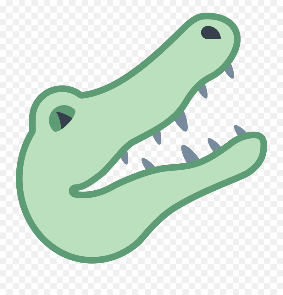 Crocodile Clipart Crocodile Tooth - Alligator Head Easy Drawing Emoji,Alligator Emoji