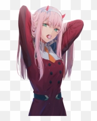 Two Zerotwo Ditf Sticker - Anime Girl Zero Two Emoji,Zero Two Emoji