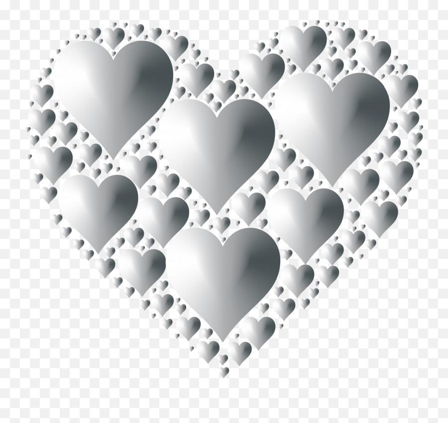 Lot Of 3d Hearts In The Shape Of A Heart Free Image Download Emoji,Emoji Valentines That Are Black And White