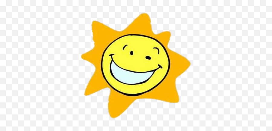Smiling Cartoon Sun Pnglib U2013 Free Png Library - Gifs Emoji,Snowflake Sun Leaf Leaf Emoji