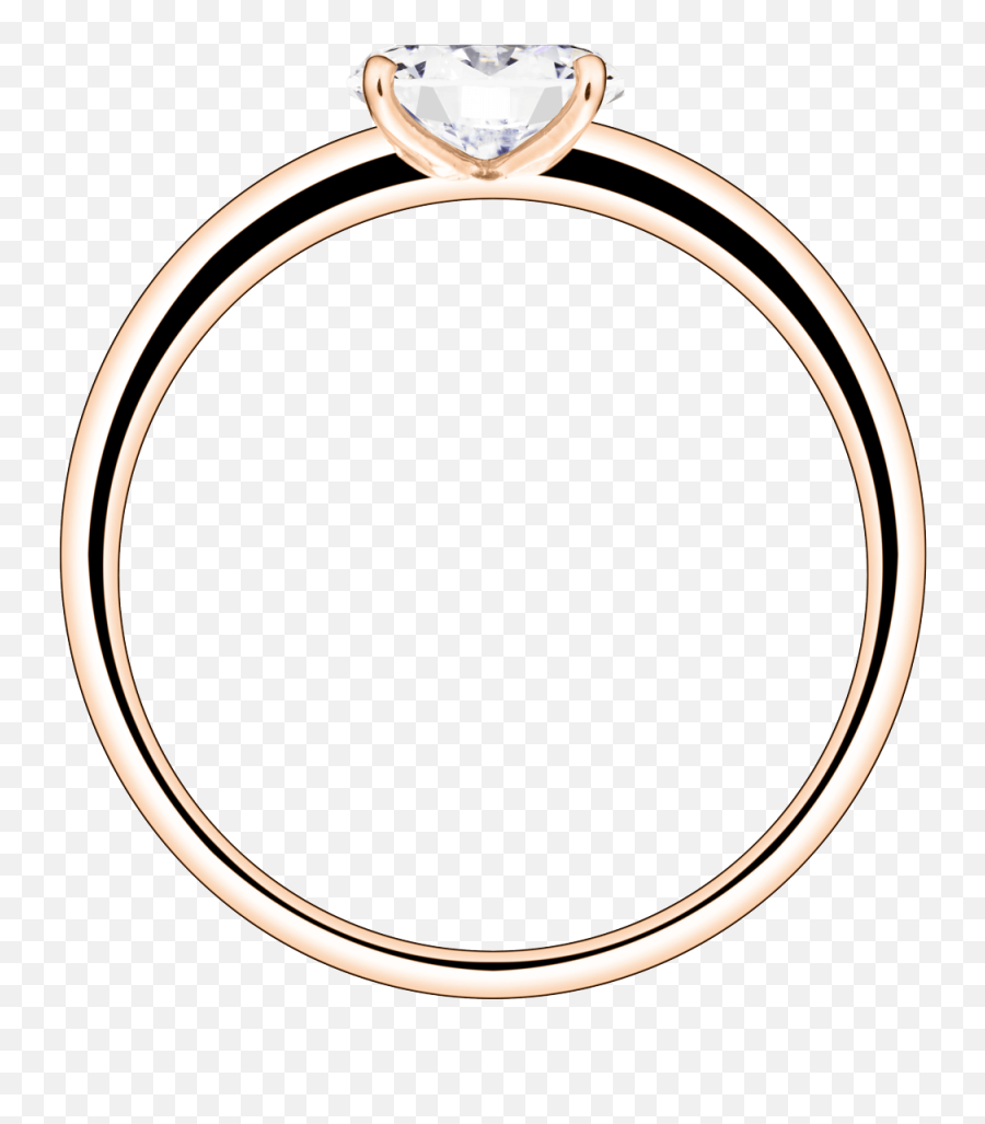 Solitaire Emotion Pink Gold And Oval Diamond Les8dr - Lepage Emoji,7 Emotion Rings