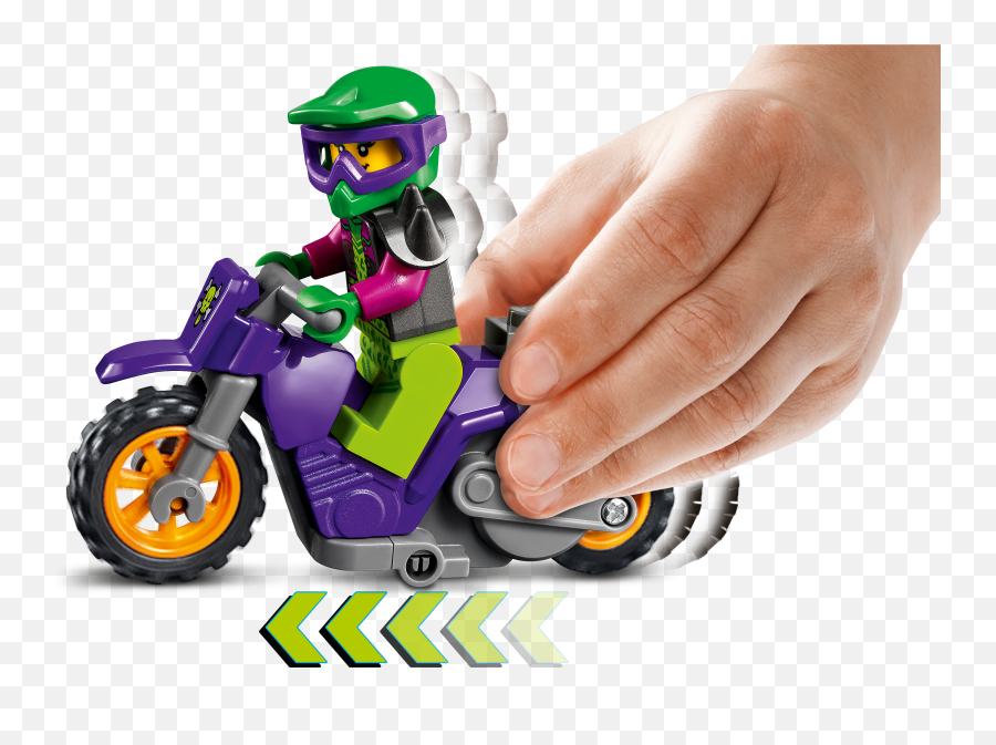 Wheelie Stunt Bike 60296 - Lego City Sets Legocom For Kids Emoji,Animated Biker Wheelie Emoticon