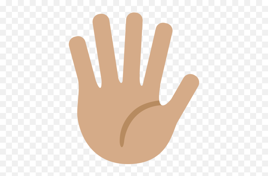 Medium - Five Fingers Emoji,Emoji Mano