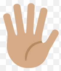 Medium - Five Fingers Emoji,Emoji Mano