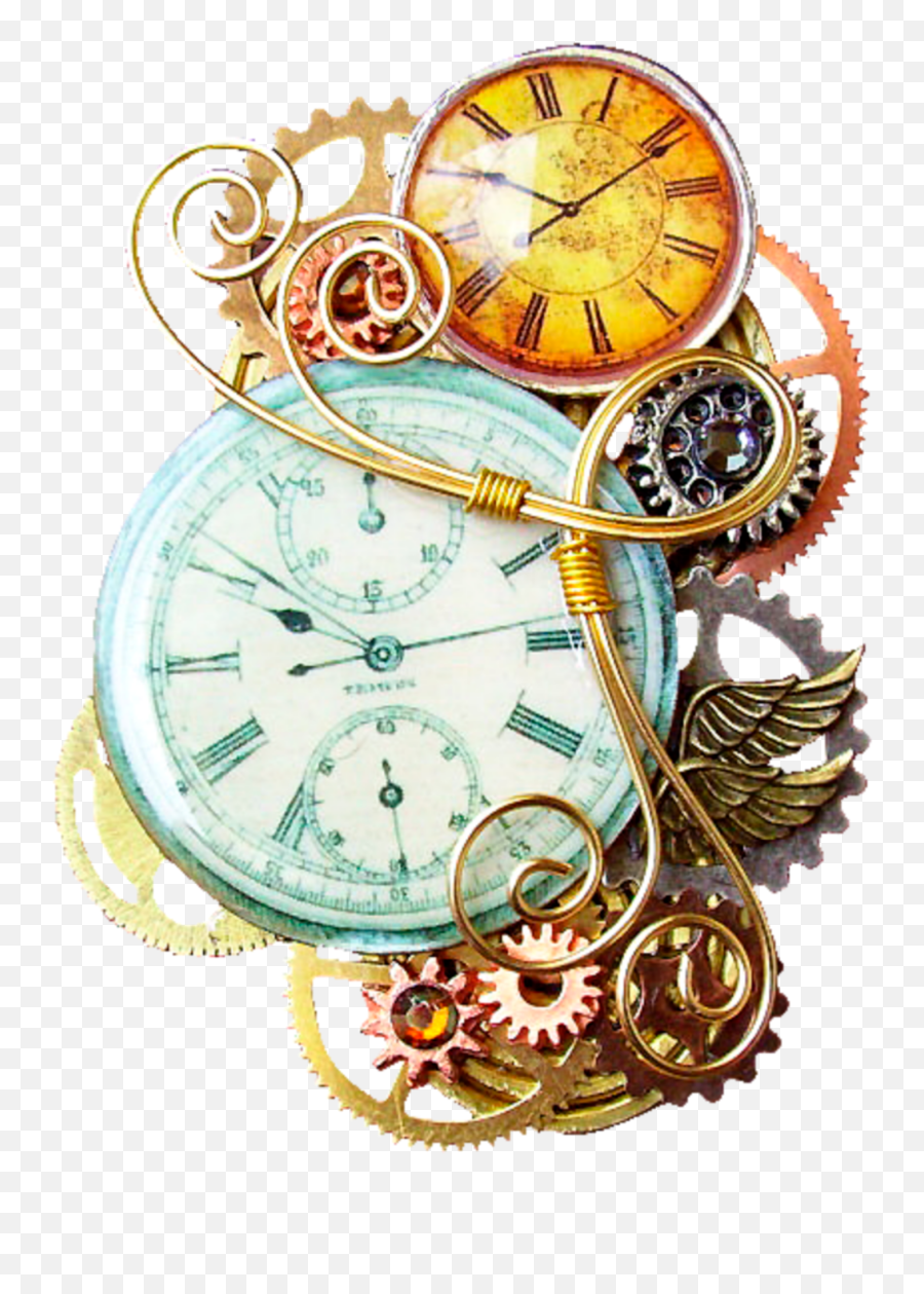 Mq Clocks Time Clock Vintage Sticker - Steampunk Pocket Watch Clipart Emoji,Time Clock Emoji