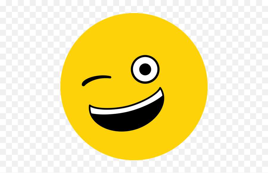 Cheeky Emoji Icon Of Flat Style - Happy,Determined Emoji