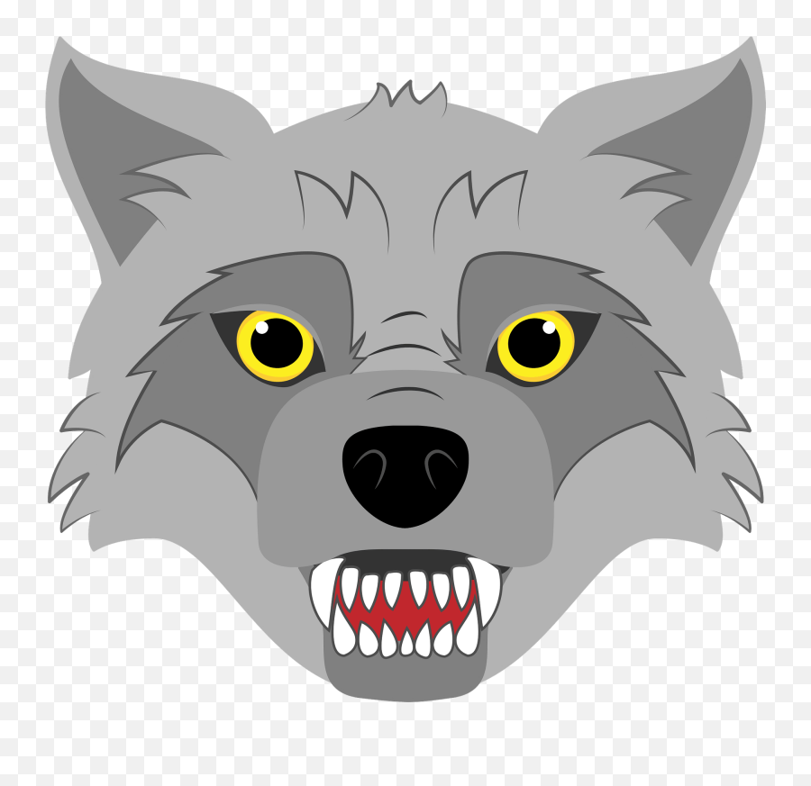 Big Bad Wolf Face Clipart - Printable Wolf Mask Emoji,Wolf Emoji Art