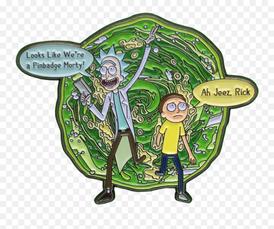 Ah Jeez Were A Pinu0027u0027 Rick U0026 Morty Enamel Pin Enamel Pins - Rick Y Morty Pin Emoji,Rick And Morty Emojis