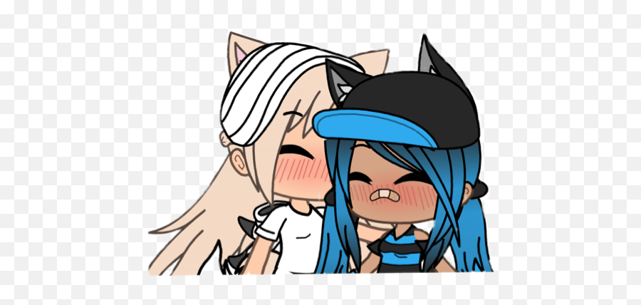 Lesbiancouple Gachalife Sticker By U200dstaru200d - Fictional Character Emoji,Lesbian Couple Emoji