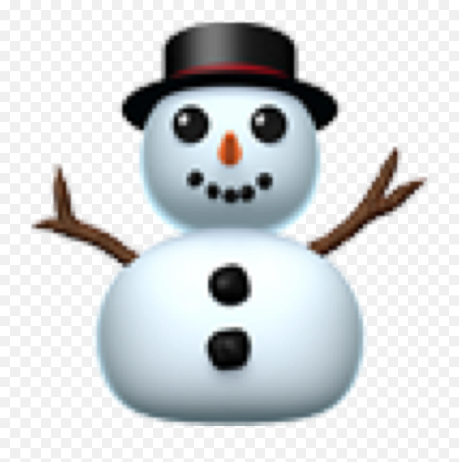 Snowman Emoji Iphone Sticker - Emoji Copo De Nieve,Snowman Emoji