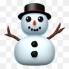 Snowman Emoji Iphone Sticker - Emoji Copo De Nieve,Snowman Emoji