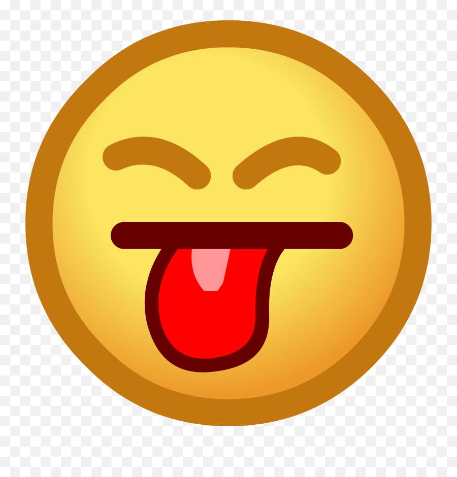 Raspberry Tongue Emoji - Club Penguin Tongue Emoji,Tongue Sticking Out Emoji