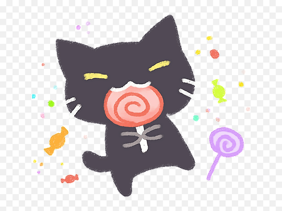 Cat Kitty Kittycat Kitten Blackcat Sticker By V - Fictional Character Emoji,Halloween Cat Emoji