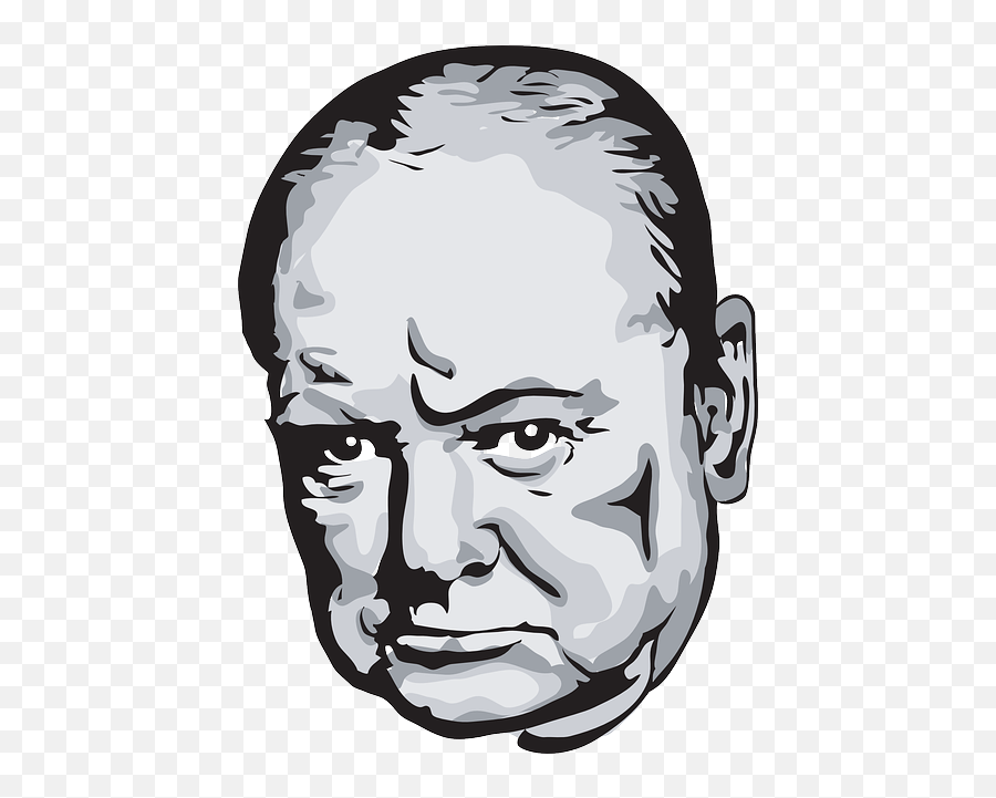 Winston Churchill And Depression - Face Winston Churchill Cartoon Emoji,Emotions Of Winston Churchill