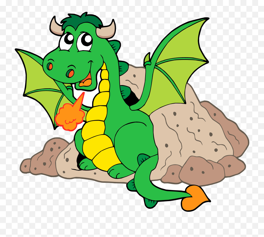 Cute Cartoon Green Dragon Free Image - Cartoon Emoji,Cartoon Dragon Different Emotions