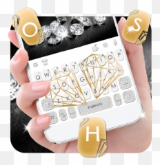 Gold Diamond Keyboard Theme Google - Fondos De Pantalla Pantalla Personalizados Jukilop Emoji,How To Add Emojis To Keyboard Galaxy S5