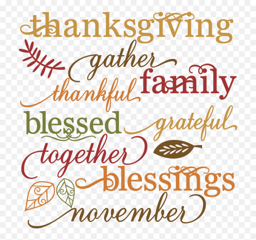 White Religious Happy Thanksgiving Png - Family Blessed Happy Thanksgiving Emoji,Thanksgiving Emoji For Texting