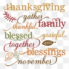 White Religious Happy Thanksgiving Png - Family Blessed Happy Thanksgiving Emoji,Thanksgiving Emoji For Texting
