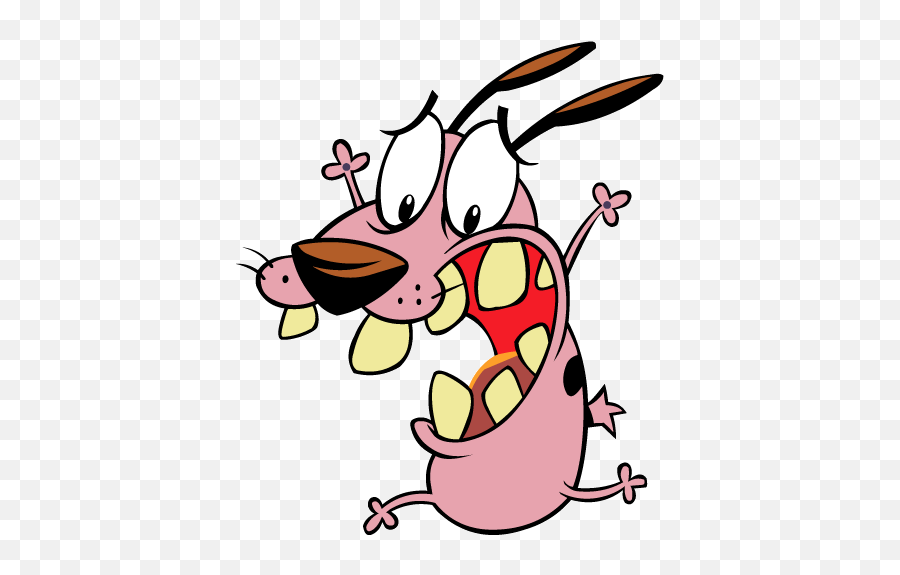 Perro Cobarde Corage El Perro Cobarde - Courage The Cowardly Dog Png Emoji,Emoticon Timido Avergonzado