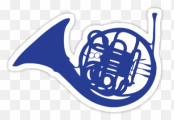 Blue French Horn Emoji,French Horn Emoji