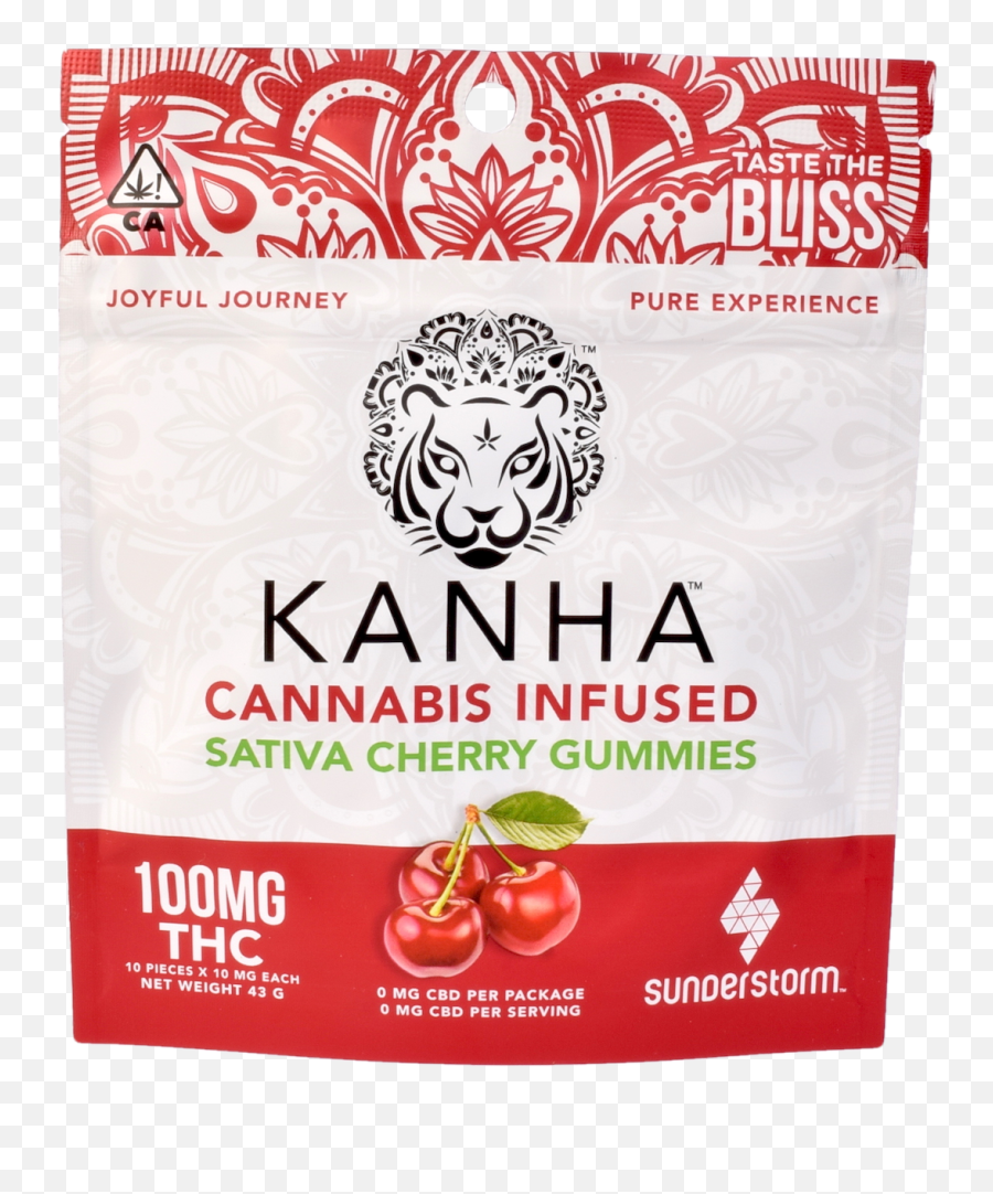 Kanha Cherry Sativa Gummies 100mg - Kanha Cherry Gummies Emoji,Cherry Facebook Emoticon