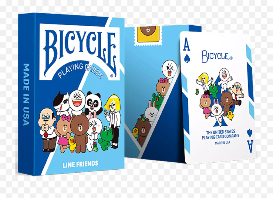 2 Decks Bicycle Line Friends Playing Cards Uspcc Custom Limited Edition Collectible Poker Magic Card Games Magic Tricks Props - Bicycle Cards Emoji,Emoji Playing Cards