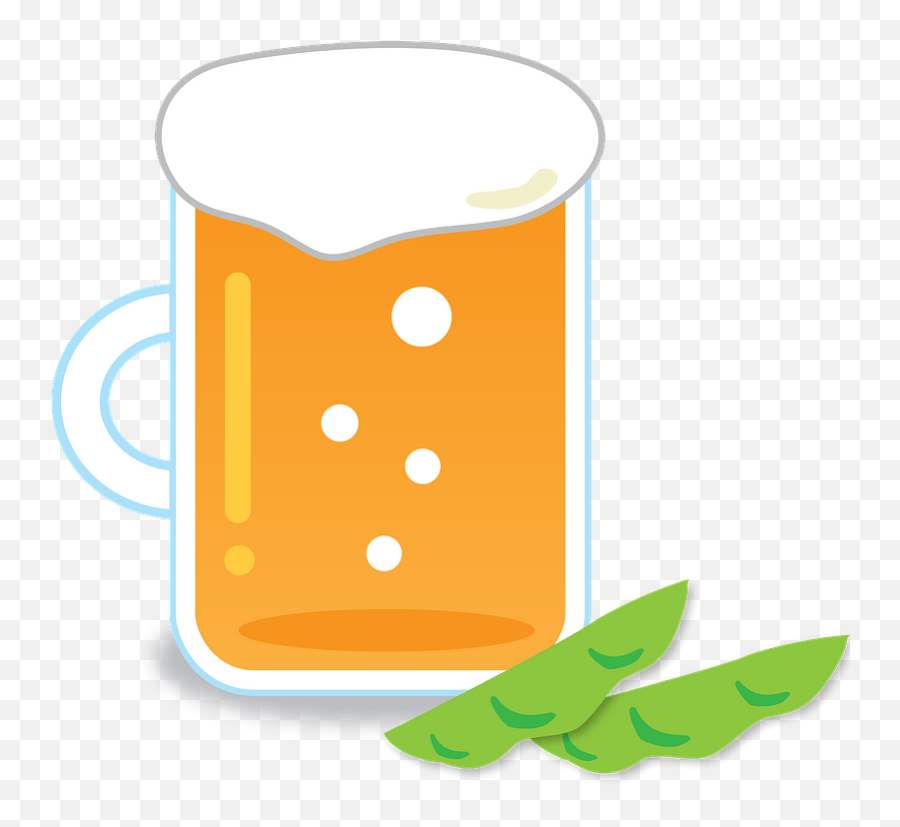 Beer Mug And Edamame Beans Clipart Free Download Emoji,Beer Drinking Emoji