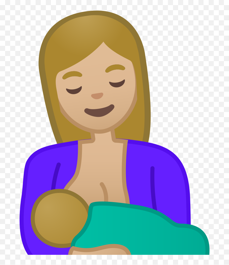 Breast Feeding Medium Light Skin Tone - Breastfeeding Emoji,Boobs Emoticon