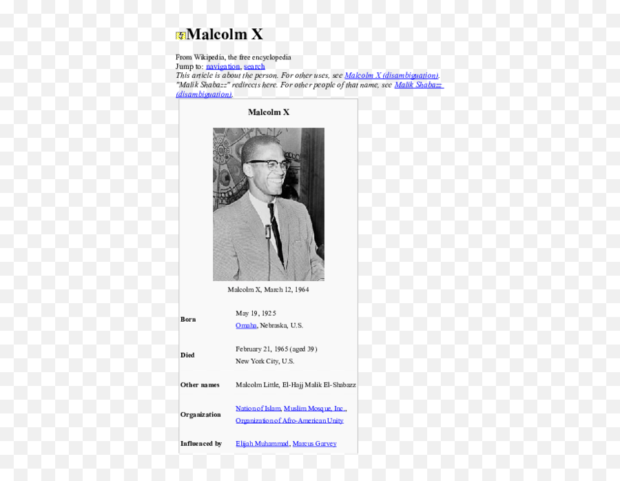 Malcolm X - Suit Separate Emoji,Medgar Evers 