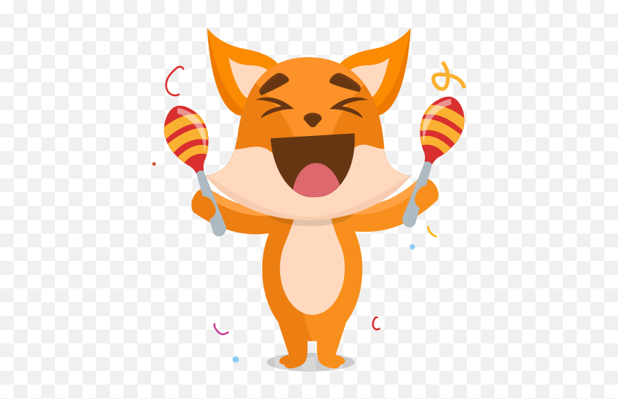 Celebration Stickers - Read Emoji,Pixel Fox Emojis