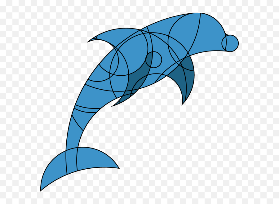 Fox Cut Dolphin Cut Clipart - Full Size Clipart 3917034 Common Bottlenose Dolphin Emoji,Paper Cut In Half Emoji