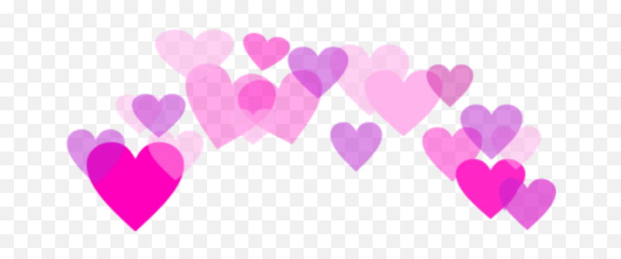 Love Pink Heart Emoji Transparent Png - Cute Hearts Crown Png,Pink Emoji
