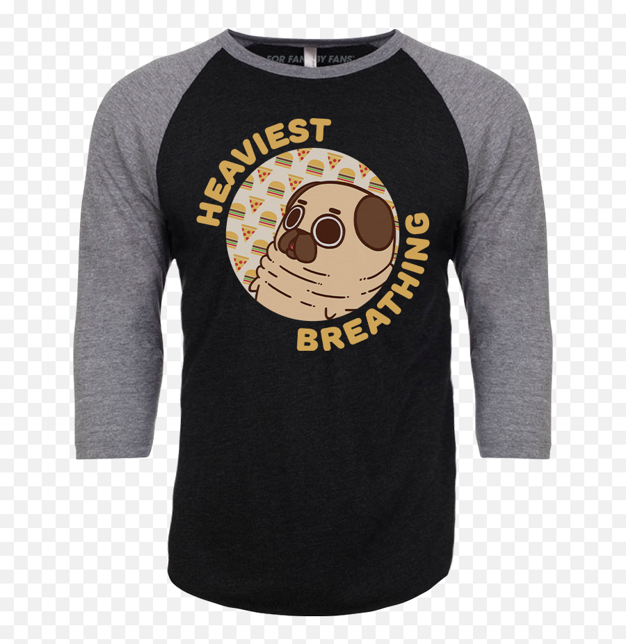 For Fans By Fanspuglie Heaviest Breathing - Yellow Text Raglan Emoji,Full Breathe Rottweiler Girl Emojis